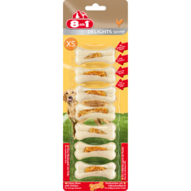 Delights Strong XS. Косточки прочные с куриным мясом XS, 7 шт. 8in1 (8в1)